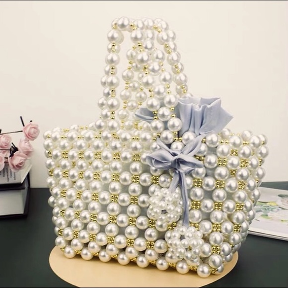 Handbags - Vintage & Elegant Pearl Handbag (100%handmade)